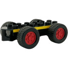 Duplo Black Car Base 2 x 6 with Yellow Stripe (57053)