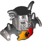 Duplo Schwarz Helm M Flügel Deksilver Visier (51764)