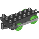 Duplo Black Locomotive with 4 Wheel Percy (53120 / 64669)