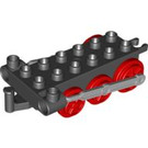 Duplo Black Locomotive with Gray Rod (64665)