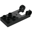 Duplo Sort Plade 2 x 3 med Drum Holder med rødt mærke (65084 / 65491)