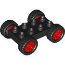 Duplo Black Red McQueen (10996) Plate 2 x 4 with Axle Holders (35075 / 42428)