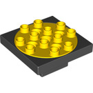 Duplo Schwarz Toolo Turntable 4 x 4 mit Gelb oben (60535 / 86594)