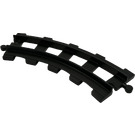 Duplo Black Train Track Curved 45 Degrees