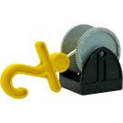 Duplo Black Winch Stand with Yellow Hook (4654 / 73440)