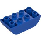 Duplo Blue Brick 2 x 4 with Curved Bottom (98224)