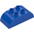 Duplo Blue Brick 2 x 4 with Curved Sides (98223)