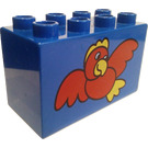 Duplo Blue Brick 2 x 4 x 2 with Flying Chicken (31111)