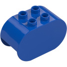 Duplo Blau Stein 2 x 4 x 2 mit Abgerundete Enden (6448)