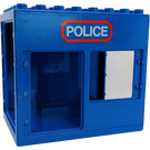 Duplo Blue Building Block 6 x 8 x 6 with Door and Window with POLICE