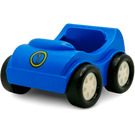 Duplo Blue Car with "1" and White Wheels
