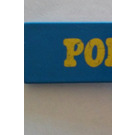 Duplo Blue Door 1 x 4 x 1 with "POLICE"