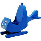 Duplo Blue Helicopter Body with attached skids
