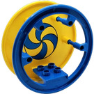 Duplo Blue Playground Circus Wheel with Blue Swirl Pattern (2198)