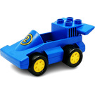 Duplo Blue Race Car With 1 Stud Seat