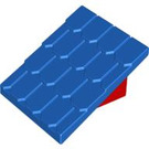 Duplo Blue Shingled Roof with Red Base 2 x 4 x 2 (4860 / 73566)