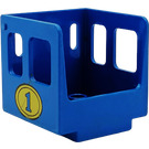 Duplo Blue Steam Engine Cabin with number '1' in yellow oval (Older, Larger) (4544)