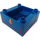 Duplo Blau Zug Compartment 4 x 4 x 1.5 mit Sitz mit Gordon '4' (51547)