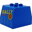 Duplo Blue Train Container with Rally Pattern (83972)