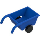 Duplo Blå Wheelbarrow med Sort Hjul (74661 / 88205)