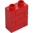 Duplo Brick 1 x 2 x 2 with Brick Wall Pattern (25550)