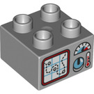 Duplo Ladrillo 2 x 2 con Map, Dial y Gauges (3437 / 77961)