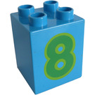 Duplo Brick 2 x 2 x 2 with '8' (13171 / 28938)