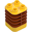 Duplo Brick 2 x 2 x 2 with Dark Orange Flex (35110)