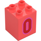 Duplo Palikka 2 x 2 x 2 jossa Number 0 (31110 / 77917)