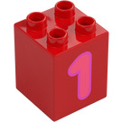 Duplo Mattoncino 2 x 2 x 2 con Number 1 (31110 / 77918)