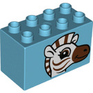 Duplo Brick 2 x 4 x 2 with Zebra Head (31111 / 43513)