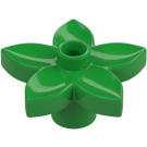 Duplo Verde brillante Fiore con 5 Angular Petali (6510 / 52639)