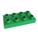 Duplo Fel groen Plaat 2 x 4 (4538 / 40666)