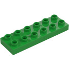 Duplo Leuchtendes Grün Platte 2 x 6 (98233)