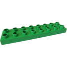 Duplo Verde brillante Placa 2 x 8 (44524)