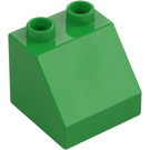 Duplo Bright Green Slope 2 x 2 x 1.5 (45°) (6474 / 67199)