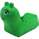 Duplo Fel groen Snail Body met Gezicht Decoratie