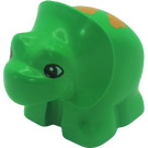 Duplo Bright Green Triceratops Baby with Orange Markings
