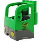 Duplo Bright Green Truck Cab with Recycling Logo (48124 / 51819)