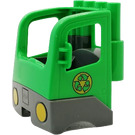 Duplo Fel groen Truck Cab met Recycling logo (48124 / 51819)