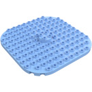 Duplo Bright Light Blue Plate 12 x 12 with Cylinder 2 x 2 x 1/2 (26836)