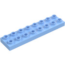 Duplo Bright Light Blue Plate 2 x 8 (44524)