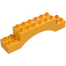 Duplo Klar Ljus Orange Båge Kloss 2 x 10 x 2 (51704)