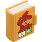 Duplo Světle oranžová Book s ABC a Králík (104355)