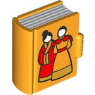 Duplo Bright Light Orange Book with People (101596)
