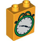 Duplo Naranja claro brillante Ladrillo 1 x 2 x 2 con Alarm Clock sin tubo inferior (4066 / 53171)