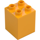 Duplo Kirkkaanvaaleanoranssi Palikka 2 x 2 x 2 (31110)