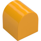 Duplo Orange clair brillant Brique 2 x 2 x 2 avec Haut incurvé (3664)