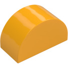 Duplo Naranja claro brillante Ladrillo 2 x 4 x 2 con Parte superior curva (31213)