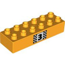 Duplo Orange clair brillant Brique 2 x 6 avec Number 3 (2300 / 95563)